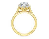 Oval Blossom Diamond Engagement Ring Setting