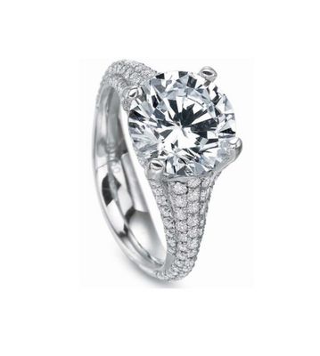 Pave Solitaire Diamond Ring Setting