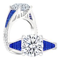 Sapphire Diamond Engagement Ring Setting