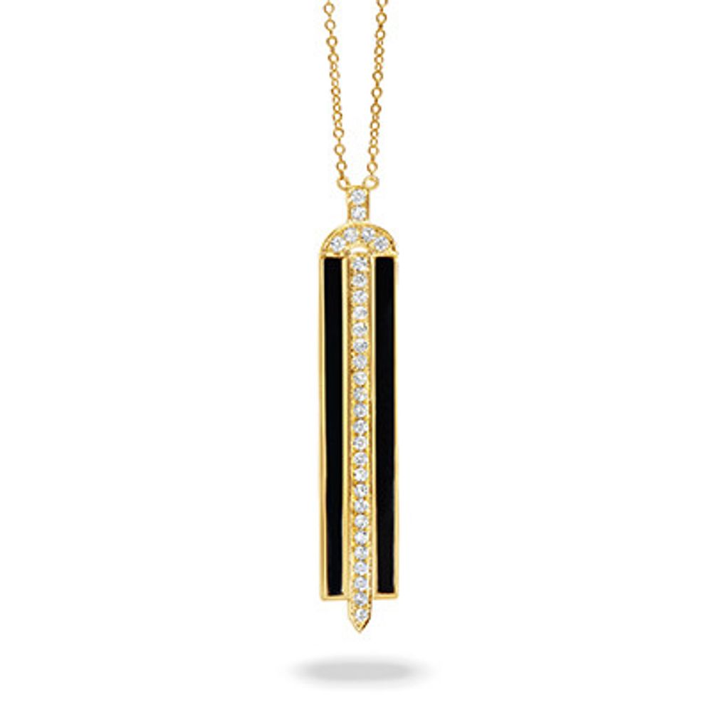 Black Onyx Diamond Necklace