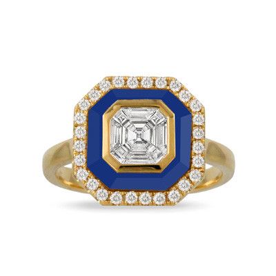 Lapis Diamond Ring