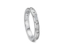 Channel Baguette Round Diamond Band