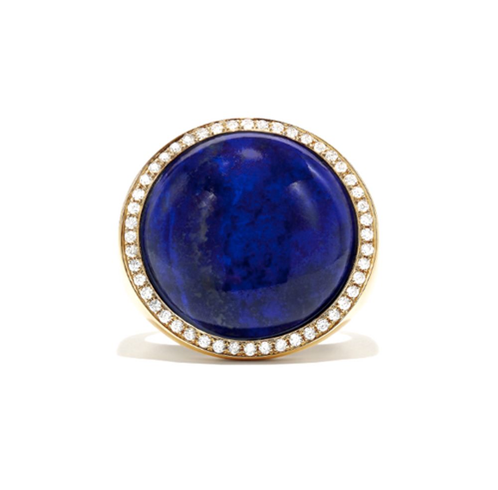 Lapis Lazuli Diamond Ring