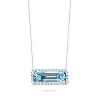 Blue topaz diamond necklace 