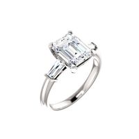 Emerald Baguette Engagement Ring