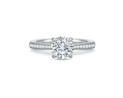 Quilted Solitaire Diamond Engagement Ring