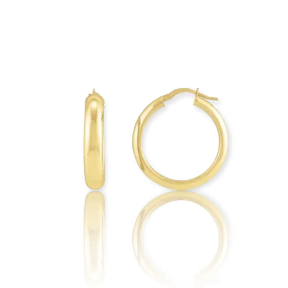 Large gold hoop earrings 