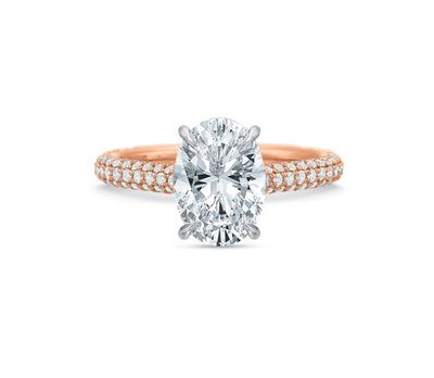 Rose Vanessa Oval Diamond Engagement Ring