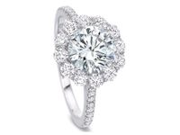 Blossom Diamond Halo Engagement Ring Setting