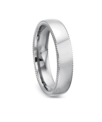 Men's 5mm low dome coin edge wedding band