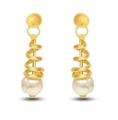 Spiral Pearl Earrings TC610