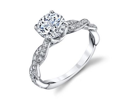 Infinity Diamond Engagement Ring