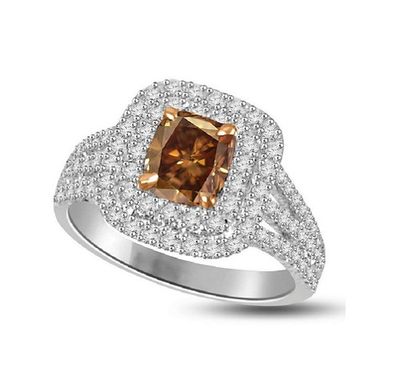 Brown Diamond Engagement Ring