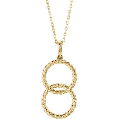 Circle rope gold necklace