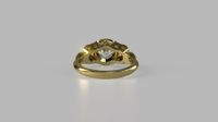Diamond Halo Vintage Engagement Ring