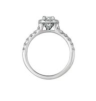 Cushion halo diamond engagement ring