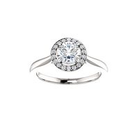 Solitaire Halo Diamond Engagement Ring Setting