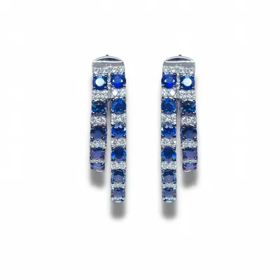 Sapphire diamond earrings 