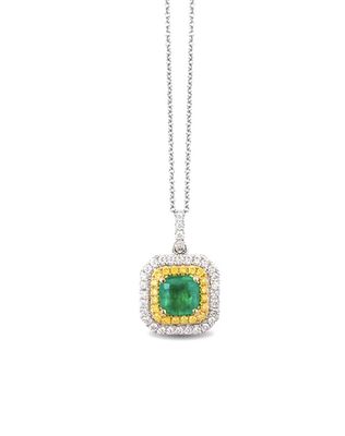 Emerald Diamond Pendant