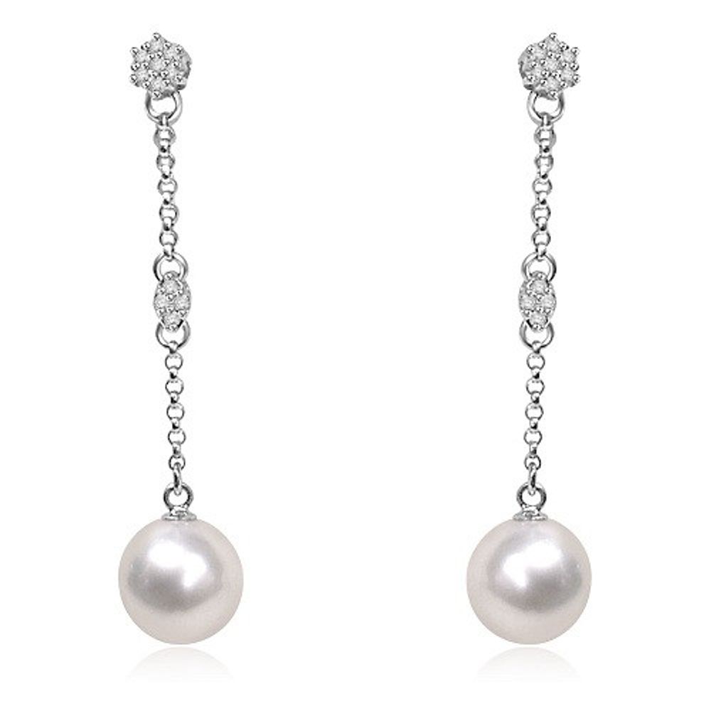 South Sea Pearl Diamond Earrings