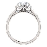 Floral Inspired Diamond Engagement Ring Setting