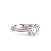 Chevron Gallery Solitaire Engagement Ring