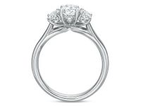 Desiree Oval Three Stone Engagement Ring