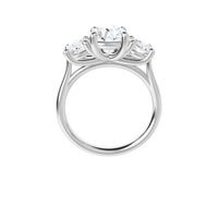 Round Diamond Three Stone Engagement Ring Setting