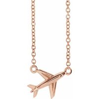 Airplane Gold Necklace