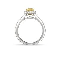 Yellow Diamond Halo Engagement Ring