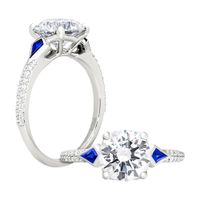 Eva Sapphire Engagement Ring Setting