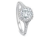 Francesca Cushion Halo Engagement Ring