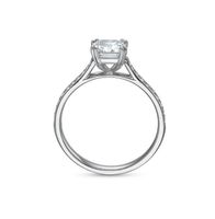 Emerald Cut Solitaire Engagement Ring Setting