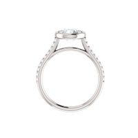 Bezel Diamond Band Engagement Ring Setting