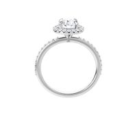 Round halo diamond engagement ring