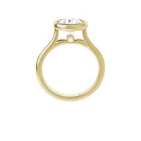 Bezel Round Diamond Engagement Ring Setting