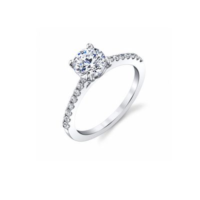 Diamond Shank Engagement Ring 0.55cttw