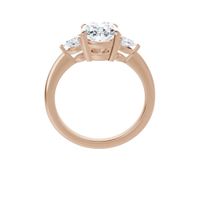 Oval Three Stone Engagement Ring Setting