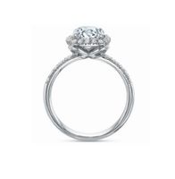 Round Diamond Halo Engagement Ring Setting