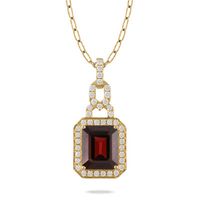 Garnet Diamond Necklace