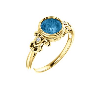 Blue Topaz Vintage Ring