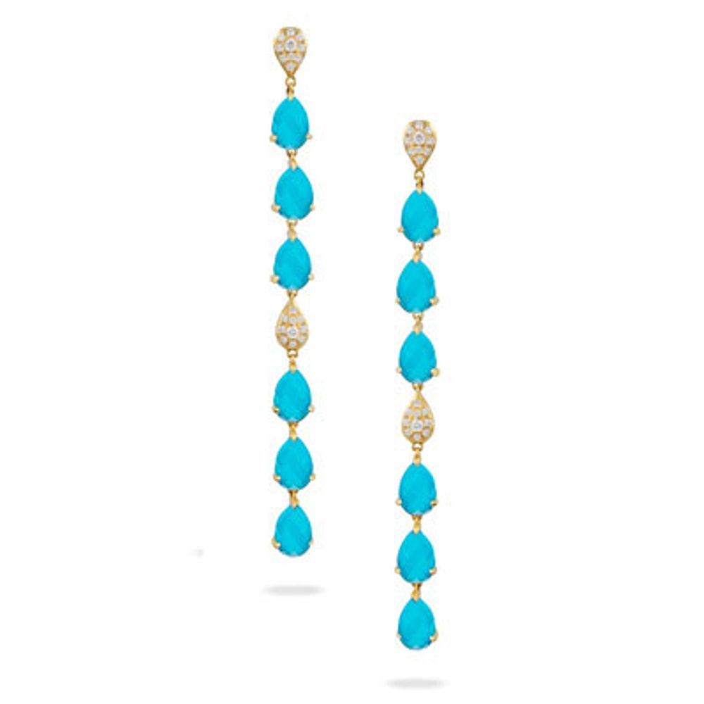 Turquoise Diamond Earrings