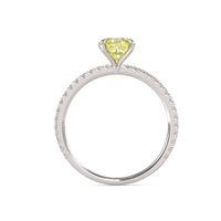 Cushion Yellow Diamond Engagement Ring