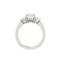 Oval Three Stone Engagement Ring Setting