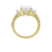 Emerald Three Stone Engagement Ring Setting