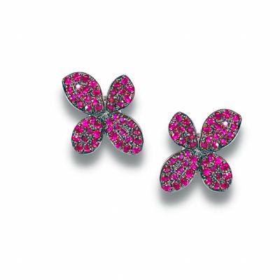 Ruby Orchid Earrings 