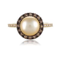 Pearl Champagne Diamond Ring