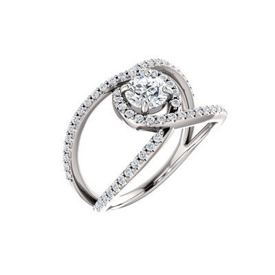 Open Band Infinity Engagement Ring Setting