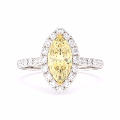 Marquise Yellow Diamond Ring