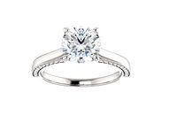 Diamond Solitaire Accented Ring Setting
